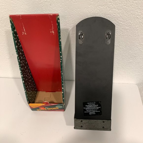 Wembley Wall Mounted Bottle Opener Football Theme Wood and Metal 12"x4"x3" - Picture 4 of 10